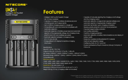 Nitecore charger UMS4